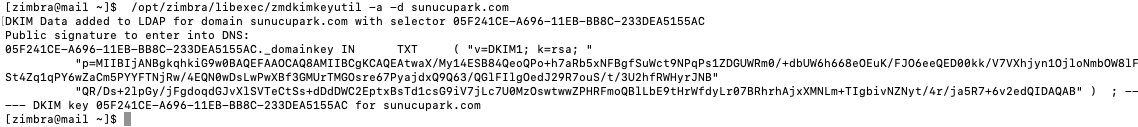 Dkim Zimbra