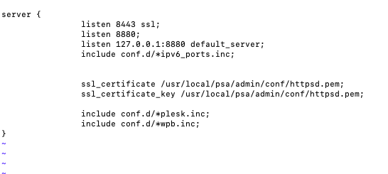 Plesk Port