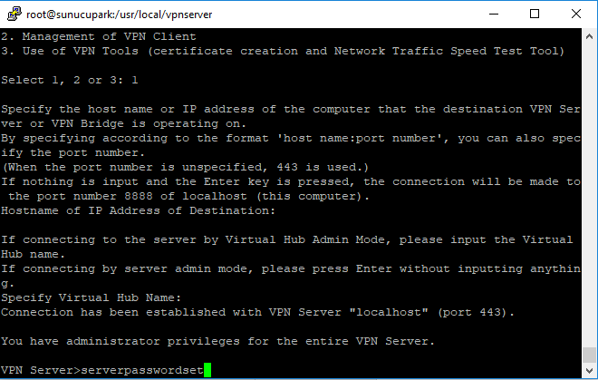 Serverpasswordset