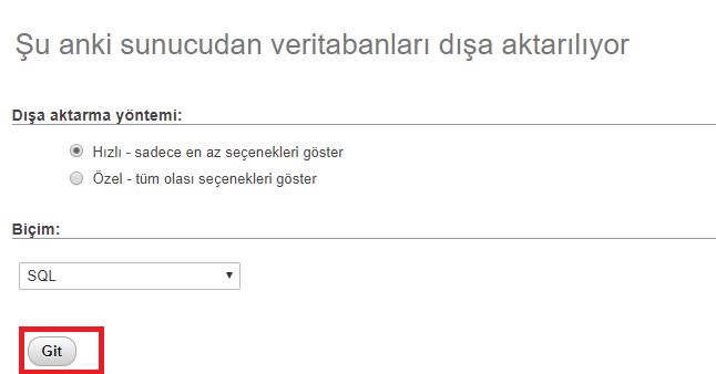 Veritabaniyedekalma